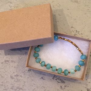 ☮️march birthstone☮️aquamarine bracelet